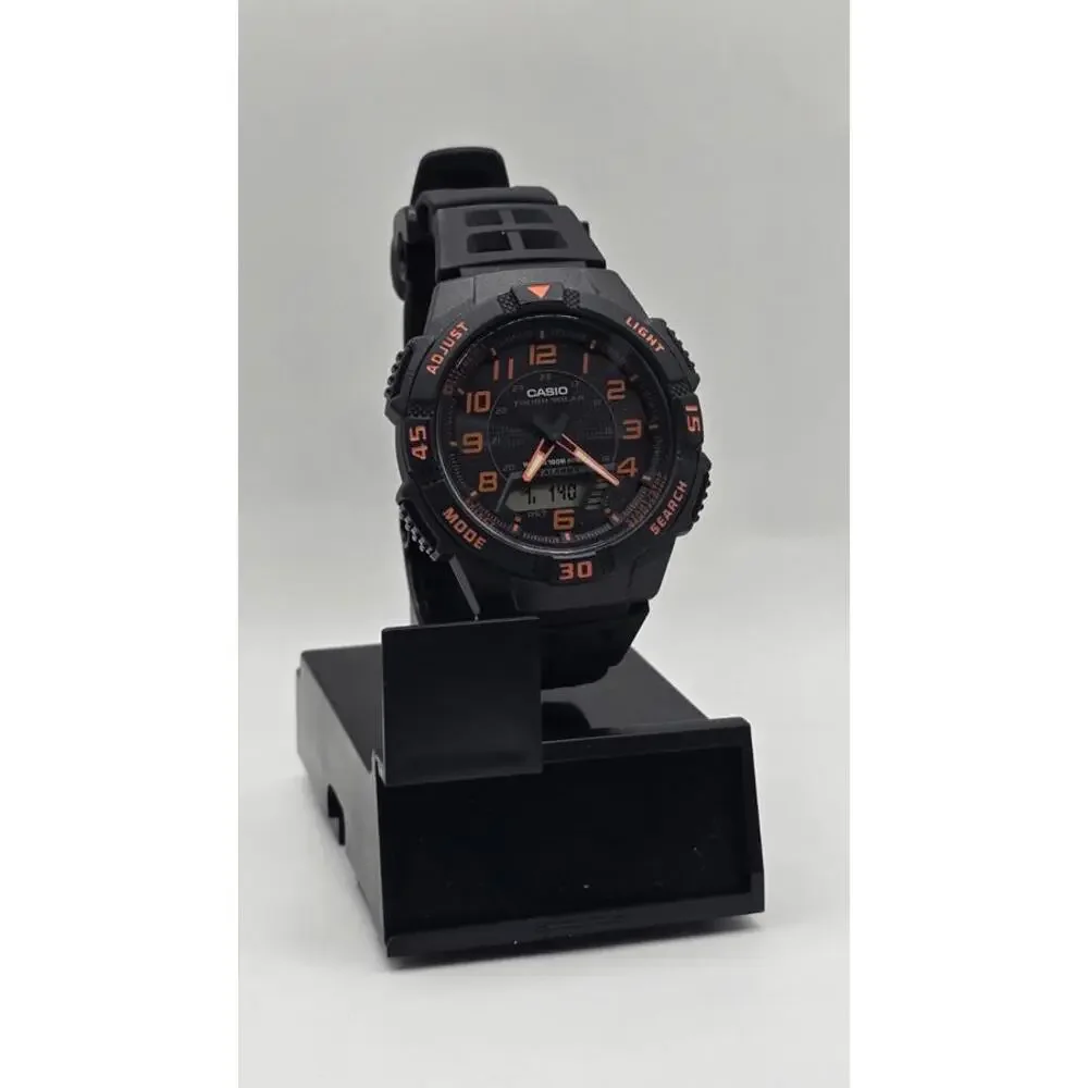 Casio watch Digital Analog Tough Solar AQS800W-1B2V Men's World Time 5 Alarms - Picture 2 of 4